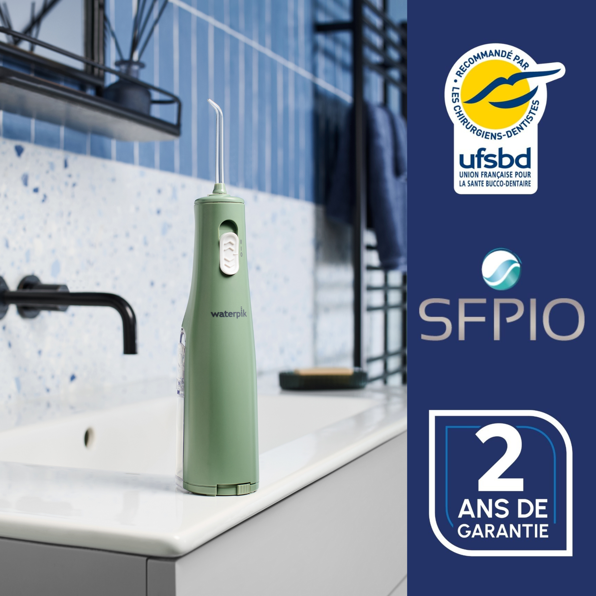 Hydropulseur Express WF-02, Sans Fil, Vert