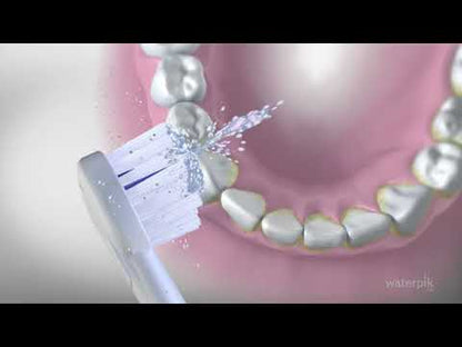 Waterpik Sonic-Fusion Replacement Brush Heads: White with Chrome